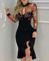 Slim Fit Bronzing Word Umhängetasche Hip Black Dress